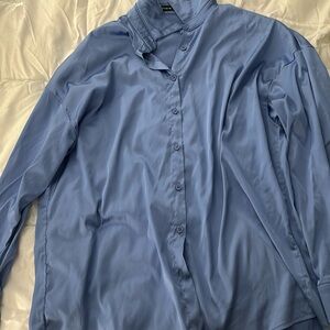 Blue button down shirt